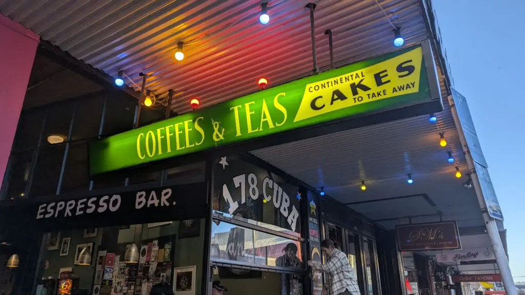 Signage outside Midnight Espresso